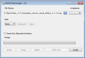 Writing Linux image using Win32 Disk Imager